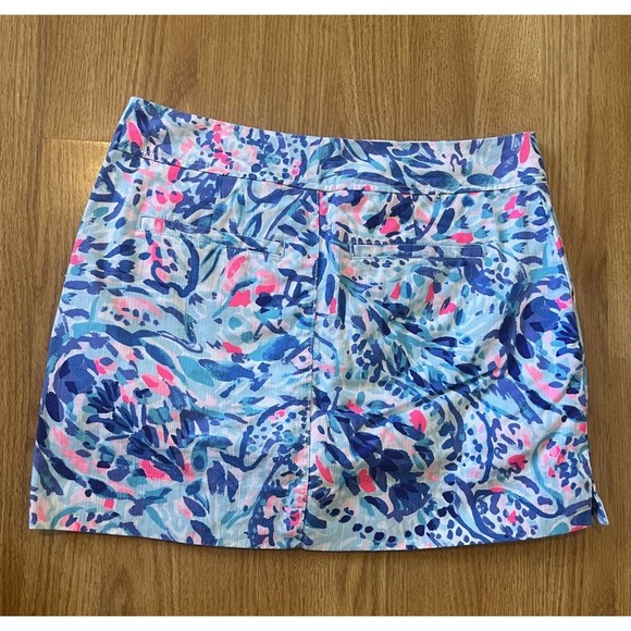 Lily Pulitzer Blue Pink Skort Size 4 - Picture 2 of 9